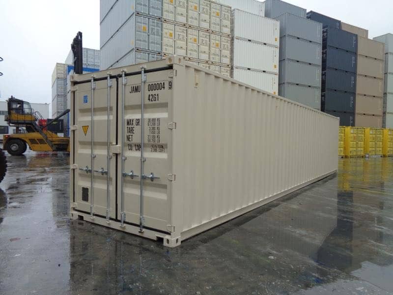 Contenedor marítimo de 40 pies beige – 1